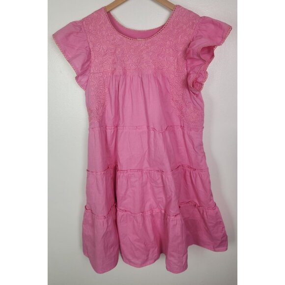 J. Marie Women's Sz. M Pink Embroidered Sarah Dress - Picture 1 of 5